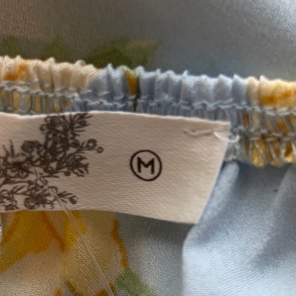 Altar'd State Silky Yellow Floral Midi Dress - Picture 6 of 8